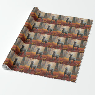 Weimaraner im Herbst Leaves Fall Inspiriert Geschenkpapier