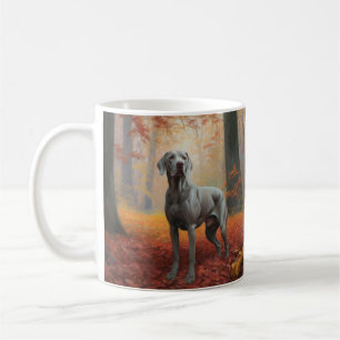 Weimaraner im Herbst Leaves Fall Inspiriert Kaffeetasse
