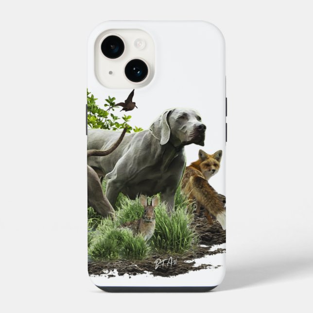 Weimaraner iPhone 14 Hülle (Rückseite)