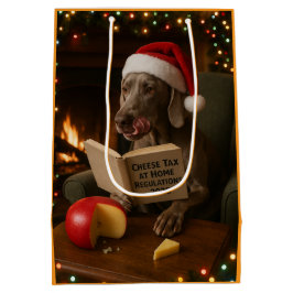 Weimaraner-Käse-Steuer-Weihnachtsgeschenktasche Mittlere Geschenktüte