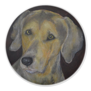 Weimaraner Keramikknauf