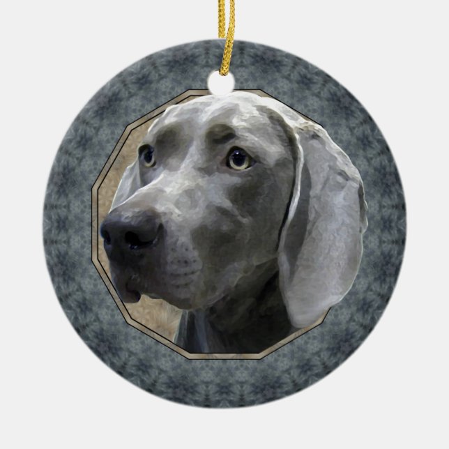 Weimaraner Keramikornament (Vorne)