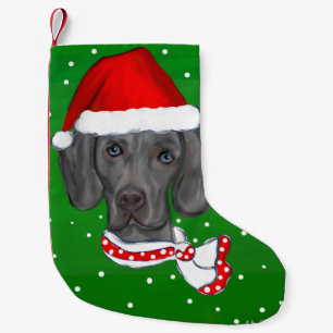 WEIMARANER KLEINER WEIHNACHTSSTRUMPF