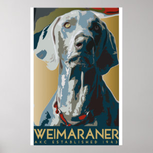Weimaraner Kunst-Dezember-Plakat Poster