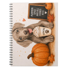Weimaraner Kürbisgewürz Notizblock