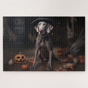 Weimaraner Kürbisse Halloween Gruselig