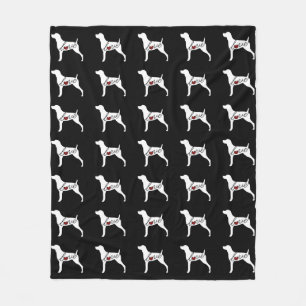 Weimaraner Liebe Fleecedecke