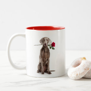 Weimaraner Liebe Zweifarbige Tasse