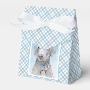 Weimaraner Malerei - Niedliche Original Hunde Kuns Geschenkschachtel