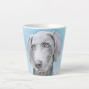 Weimaraner Malerei - Niedliche Original Hunde Kuns Milchtasse