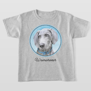 Weimaraner Malerei - Niedliche Original Hunde Kuns T-Shirt