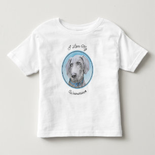 Weimaraner-Malerei - Süße originelle Hundekunst Kleinkind T-shirt
