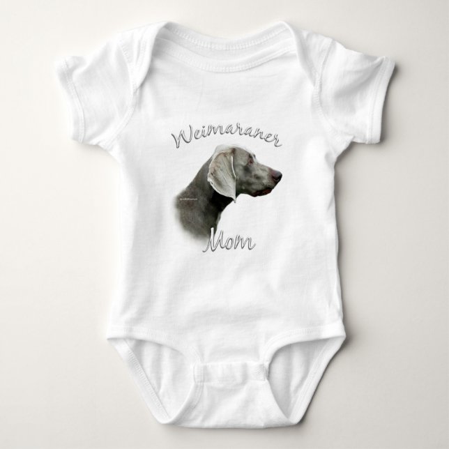 Weimaraner Mama 2 Baby Strampler (Vorderseite)
