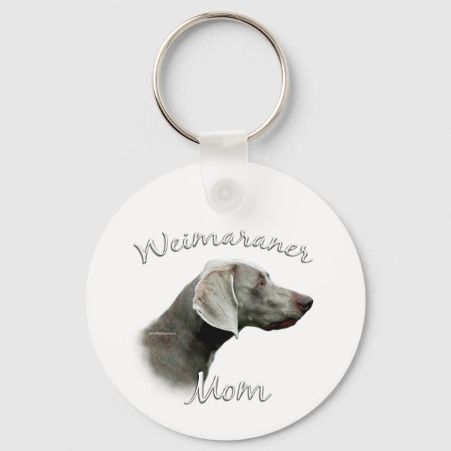 Weimaraner Mama 2 Schlüsselanhänger (Vorderseite)