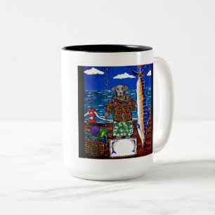 Weimaraner Marlin-Angeln Zweifarbige Tasse