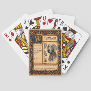 Weimaraner, mittelalterliche Bestiarien-Kunst Spielkarten