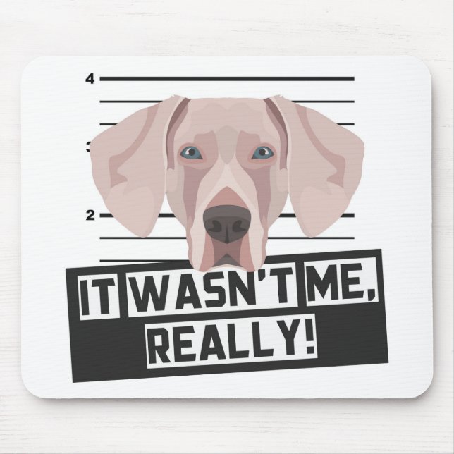 Weimaraner Mouse Pad Mousepad (Vorne)