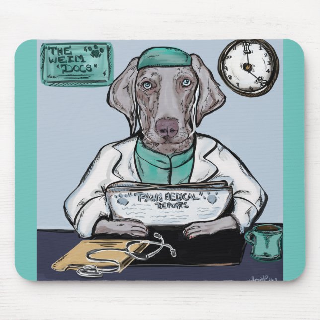 Weimaraner Mousepad (Vorne)