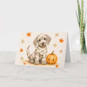 Weimaraner-Mumie Halloween Karte