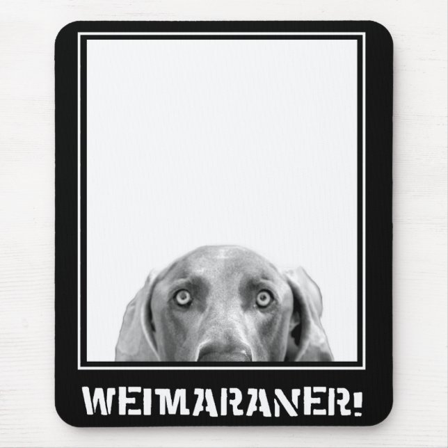 Weimaraner Nation: Weimaraner in einem Kasten! Mousepad (Vorne)