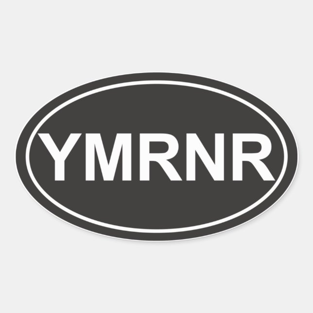Weimaraner Nation : YMRNR Euro Style Ovaler Aufkleber (Vorderseite)