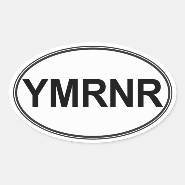 Weimaraner Nation : YMRNR Euro Style Ovaler Aufkleber (Vorderseite)