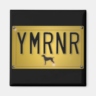 Weimaraner Nation: YMRNR Kfz-Kennzeichen Magnet