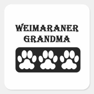Weimaraner Oma Quadratischer Aufkleber