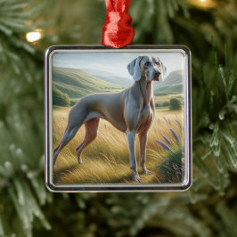 Weimaraner Ornament Aus Metall