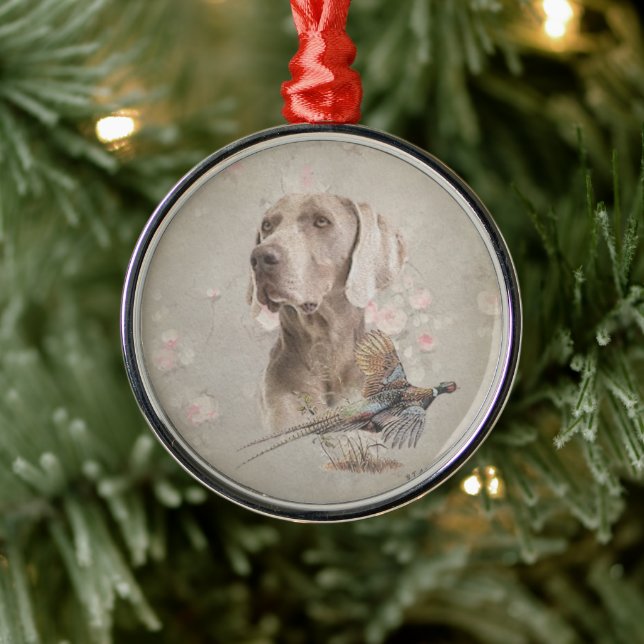 Weimaraner Ornament Aus Metall (Baum)