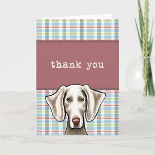 Weimaraner Pale Kariert Danke