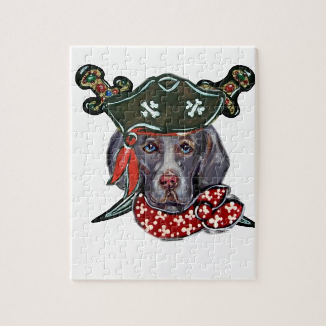Weimaraner Pirat (Vertikal)
