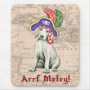 Weimaraner Pirate Mousepad