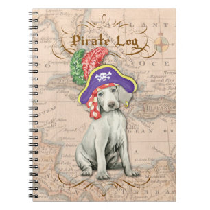 Weimaraner Pirate Notizblock
