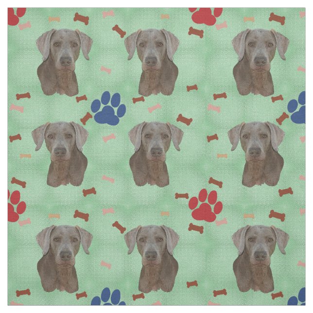 Weimaraner Portrait Stoff (Muster)