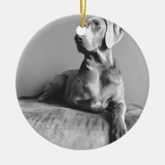 Weimaraner Porträt Keramik Ornament