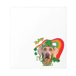 Weimaraner Saint Patricks Notizblock