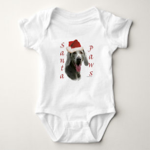 Weimaraner Santa Paws Baby Strampler