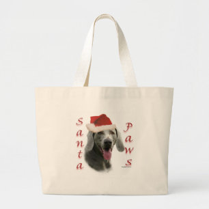 Weimaraner Santa Paws Jumbo Stoffbeutel