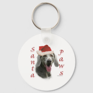 Weimaraner Santa Paws Schlüsselanhänger