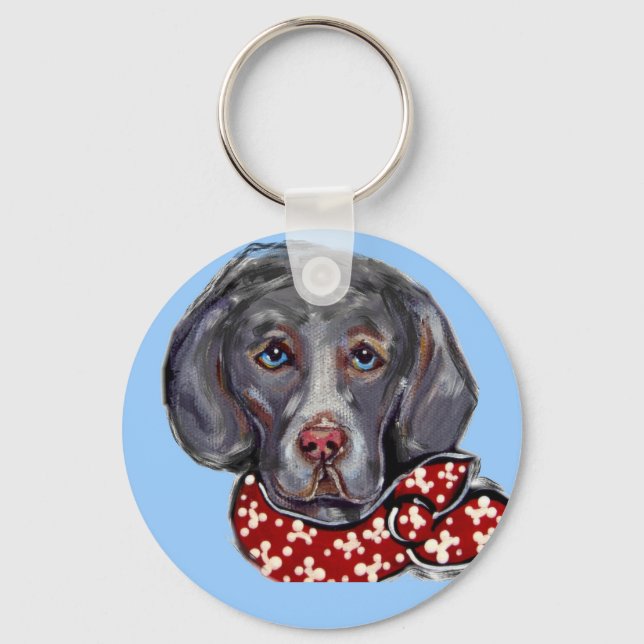 Weimaraner Schlüsselanhänger (Vorderseite)