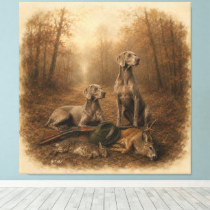 Weimaraner – Silberner Geisterjäger Leinwanddruck