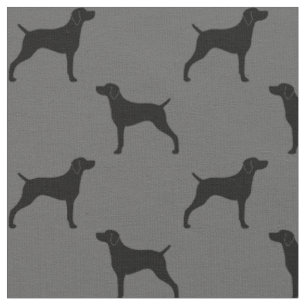 Weimaraner Silhouette-Muster Stoff