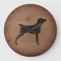 Weimaraner Silhouette Rustikal