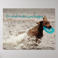 Weimaraner und glückliches Zitat
