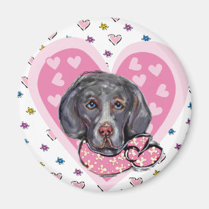 Weimaraner Valentine Magnet