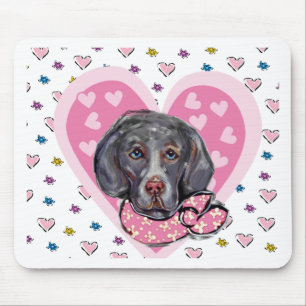 Weimaraner Valentine Mousepad