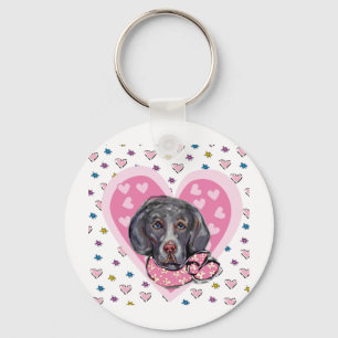 Weimaraner Valentinstag Schlüsselanhänger