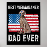 Weimaraner Vater Amerikanische Flagge Hunde Liebha