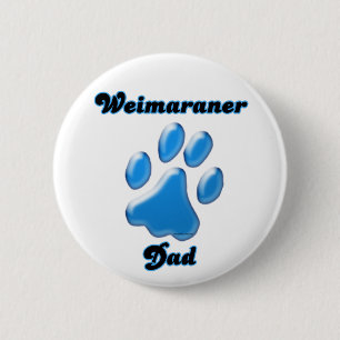 Weimaraner Vater blauer Druckknopf Button